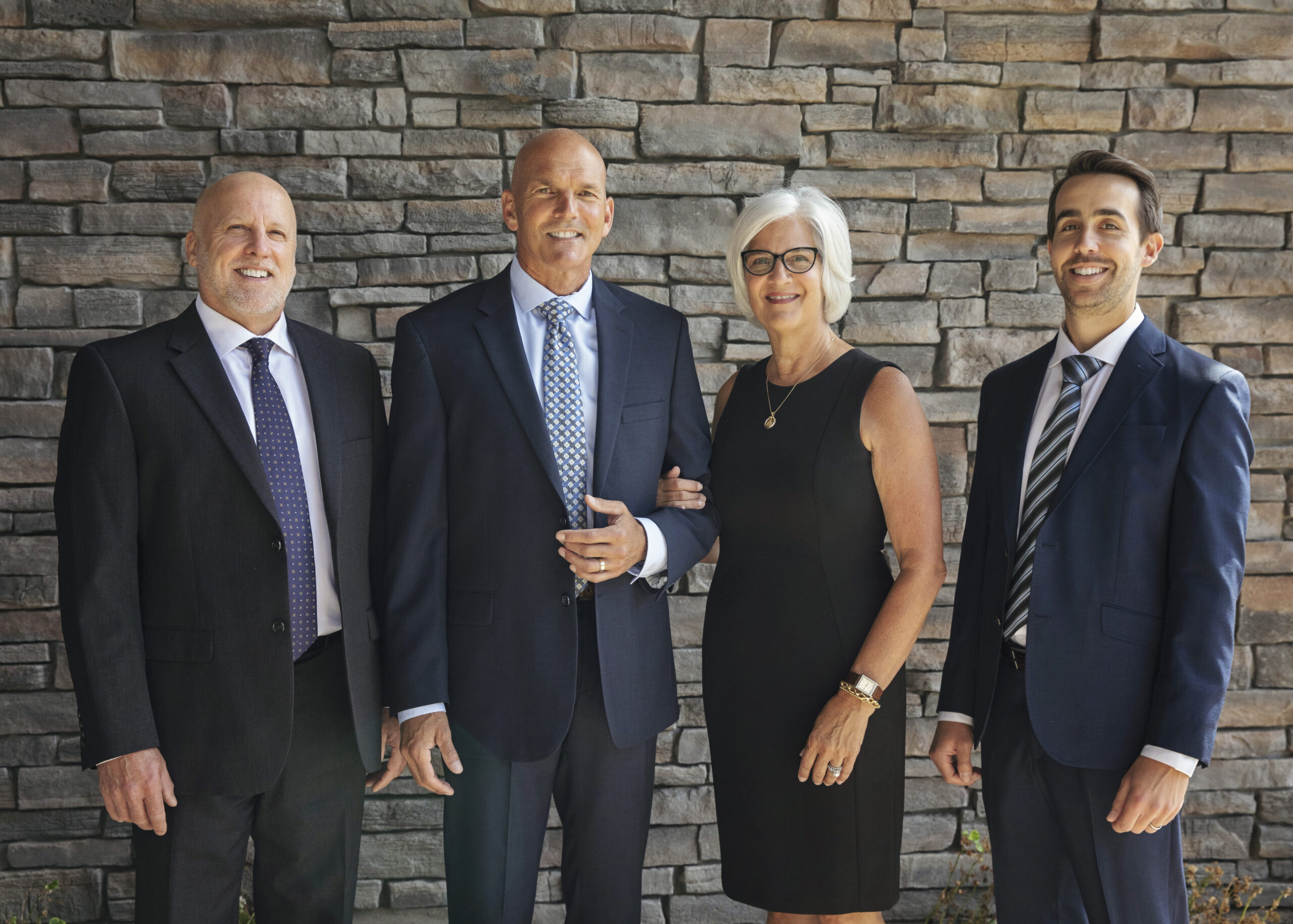 The principle partners of Berriz Law Group, picture left to right are personal injury attorneys Jacob A. O. Stub, Armando Berriz, Catherine Berriz and Austin L. Alfonso.